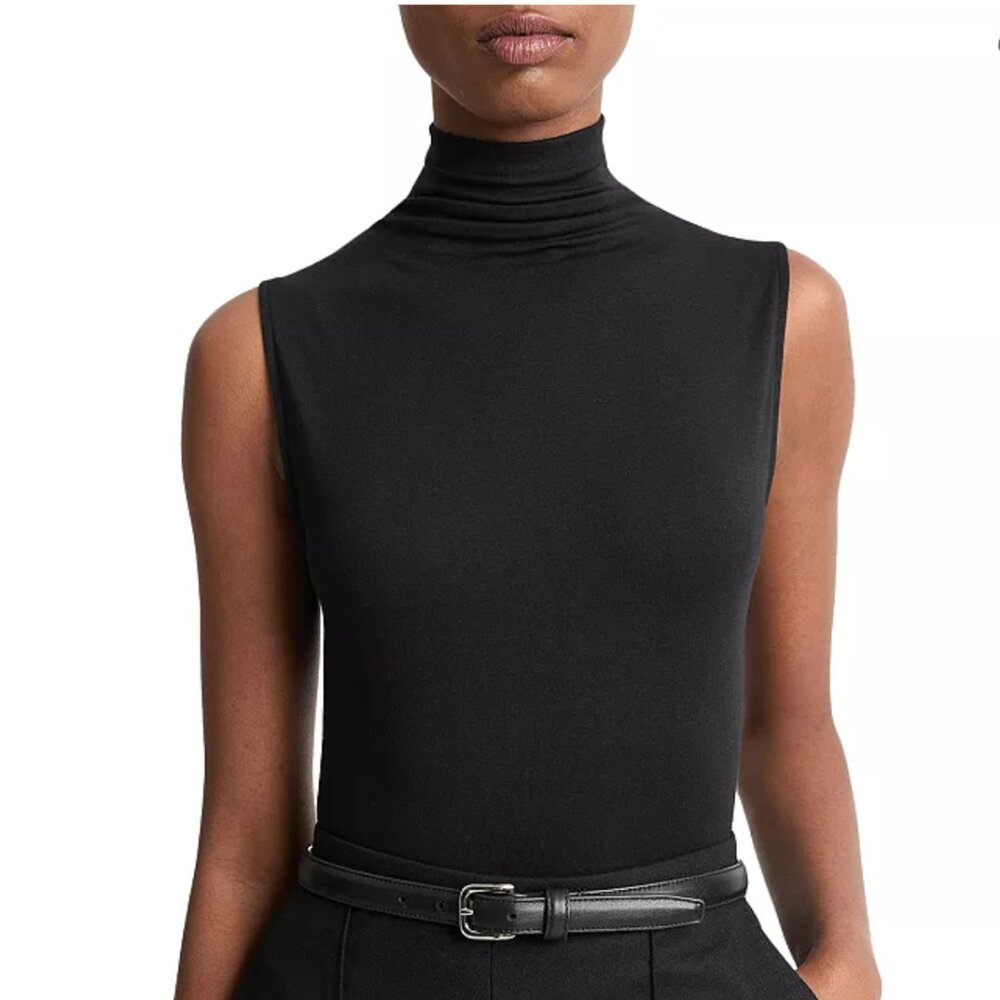 ✨NWT Vince Sleeveless Turtleneck, Black, Size XL